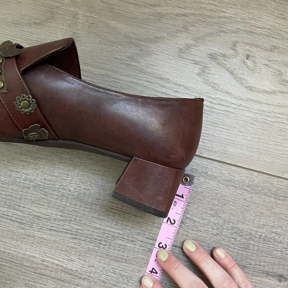 Hispanitas brown leather loafers size 40/9.5 - Picture 5 of 9